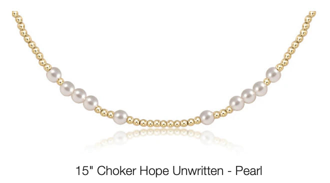 Women's vintage-inspired necklaces-Enewton - 15in Choker Hope Unwritten - 3mm Pearl