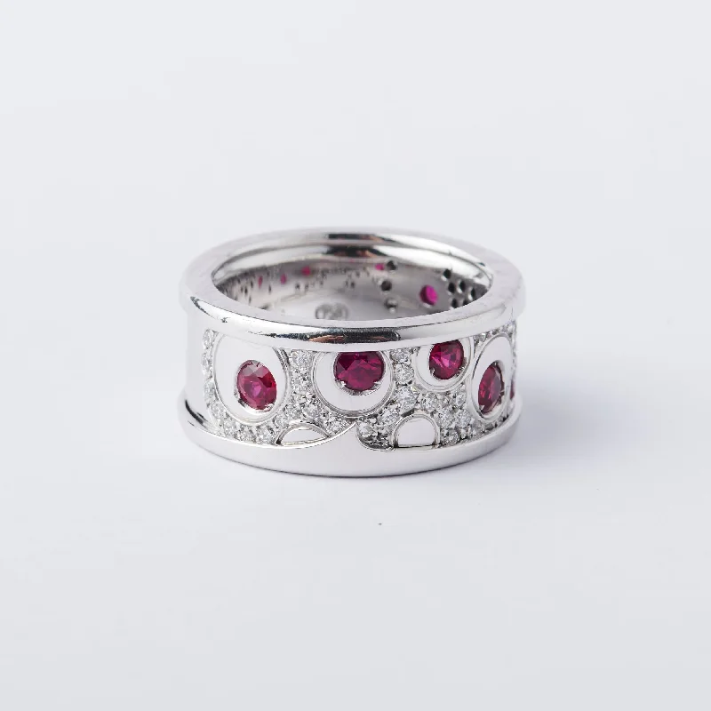 Women's fashion rings-Ruby Riverbed Ring