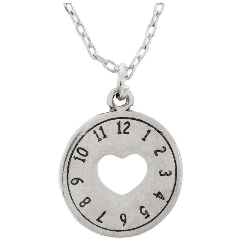 Women's holiday necklaces-Love is Timeless Pewter Necklace