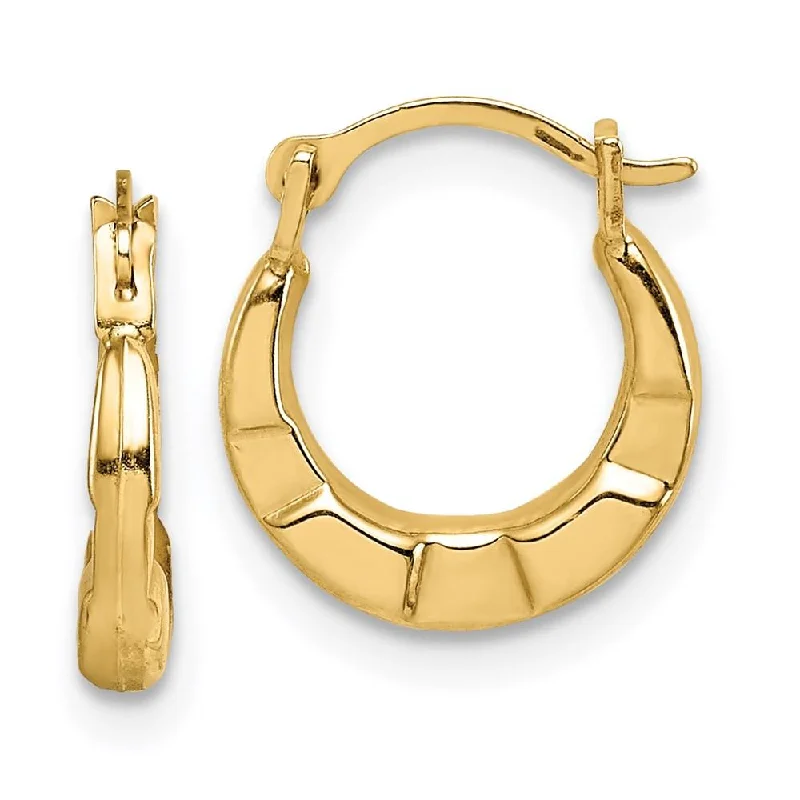 Luxury women's earrings-Madi K Kid's 14k  Hoop Earrings