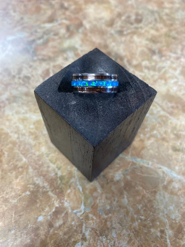 Women's sizeable rings-Blue Brown Ring