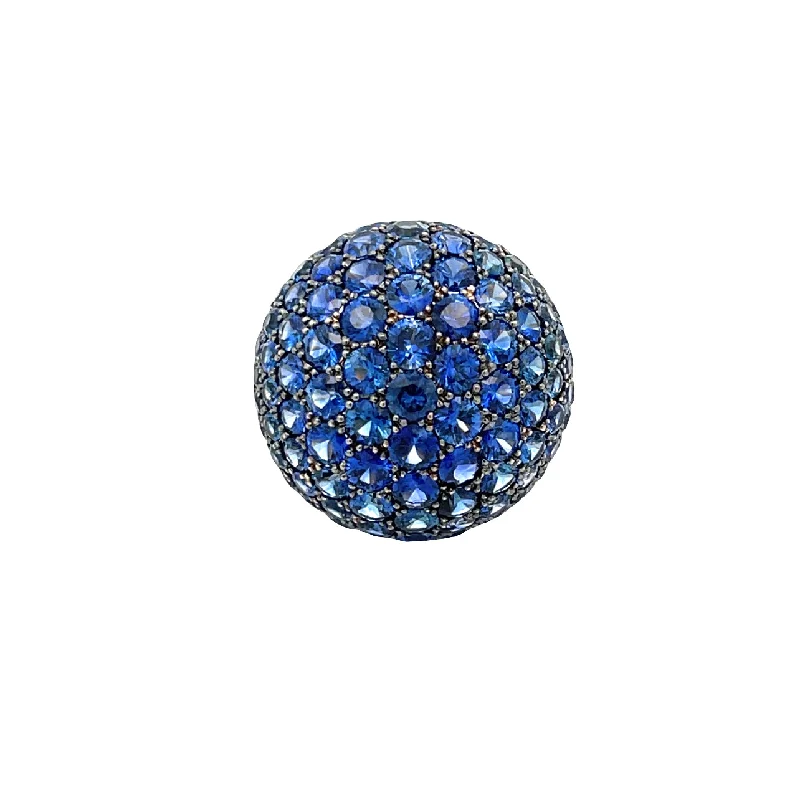 Women's holiday rings-Sapphire Dome Ring