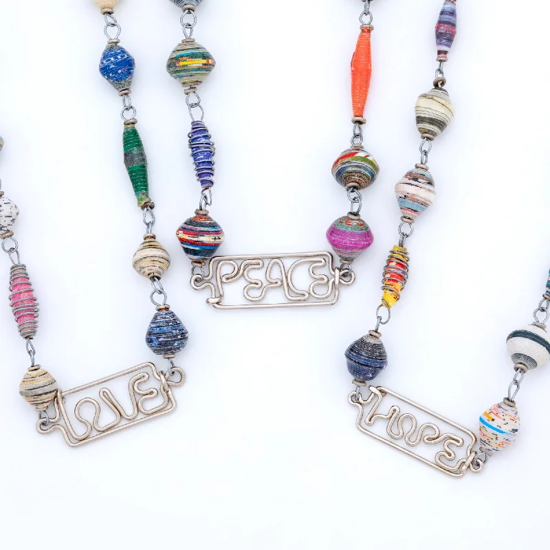 Women's elegant necklaces-Recycled Magazine Inspiration Necklace