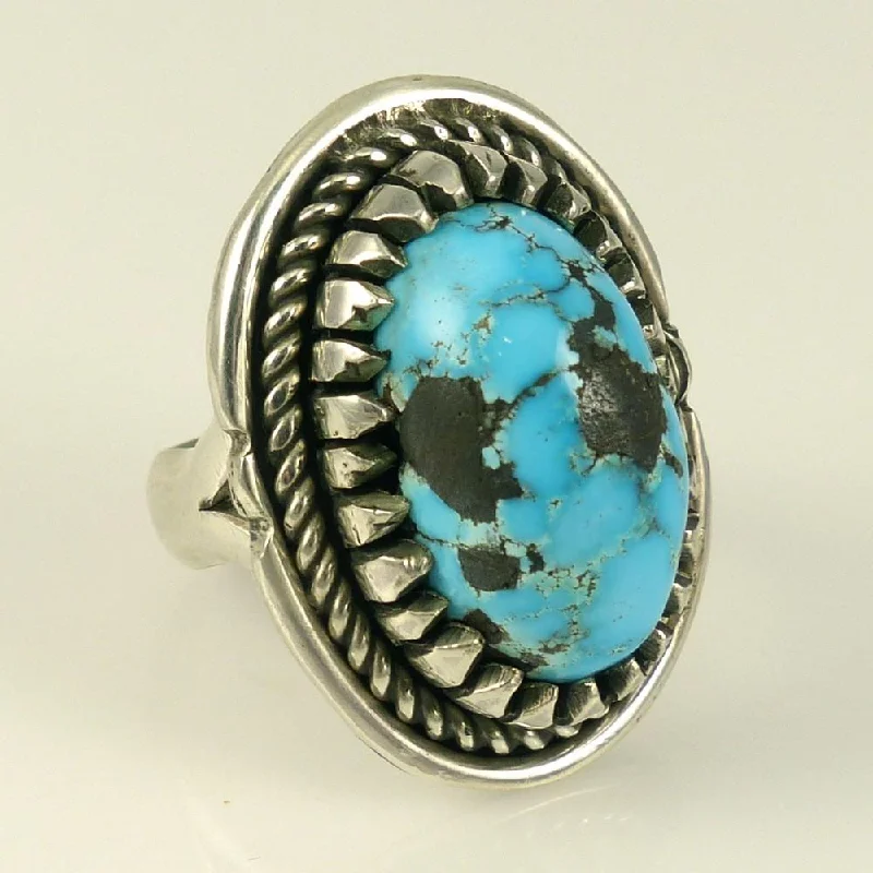 Women's gemstone rings-Persian Turquoise Ring