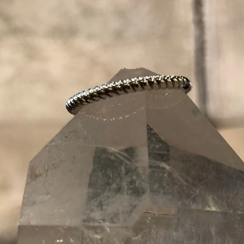 Women's sustainable rings-Ti Sento Sterling Silver Rope Ring