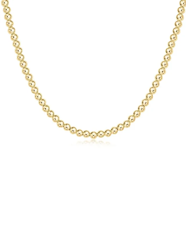 Minimalist women's necklaces-Enewton - Classic Choker 4mm bead - gold