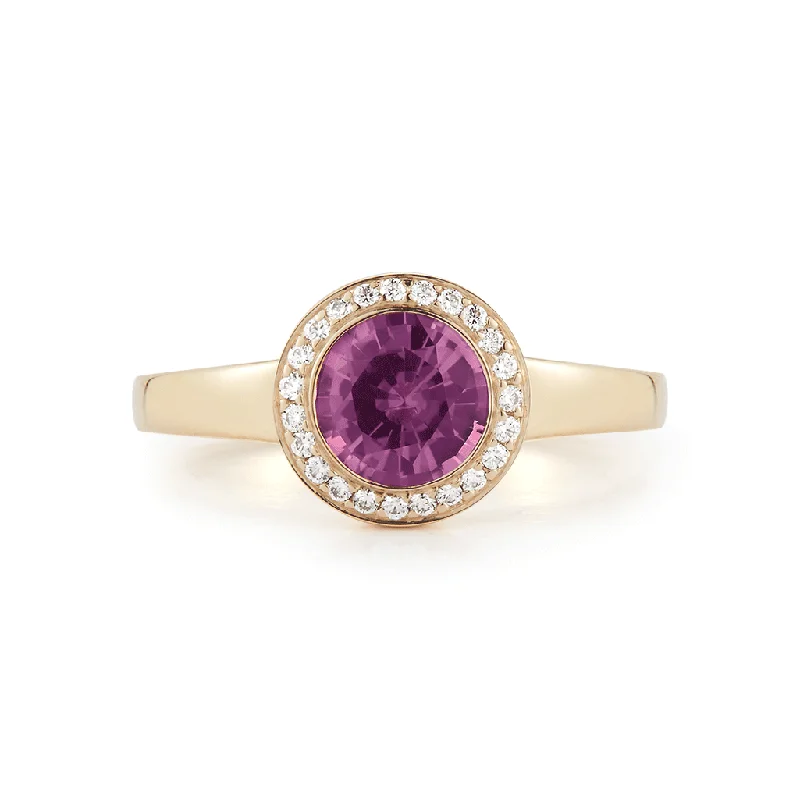 Women's unique rings-Steller Magenta Sapphire Ring