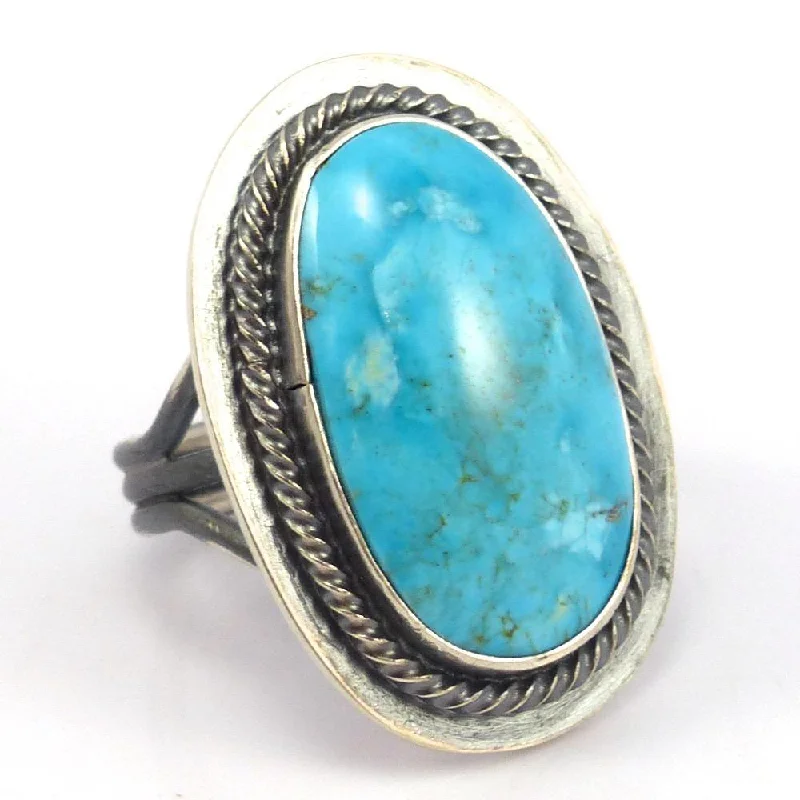 Women's promise rings-Morenci Turquoise Ring