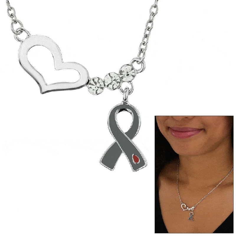 Women's spiritual necklaces-Diabetes Heart & Crystal Necklace!