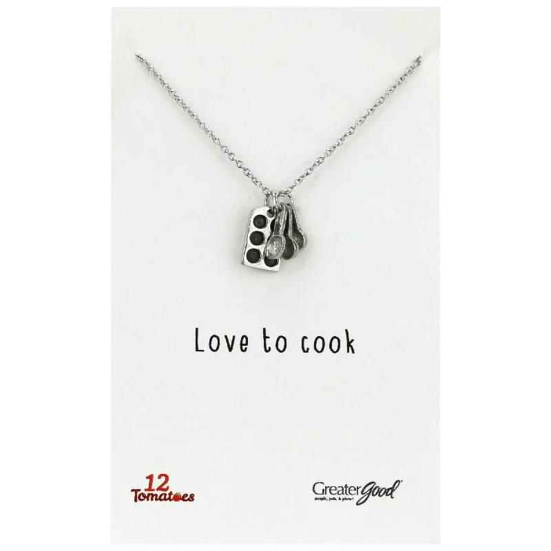 Women's luxury gift necklaces-Love to Cook Necklace