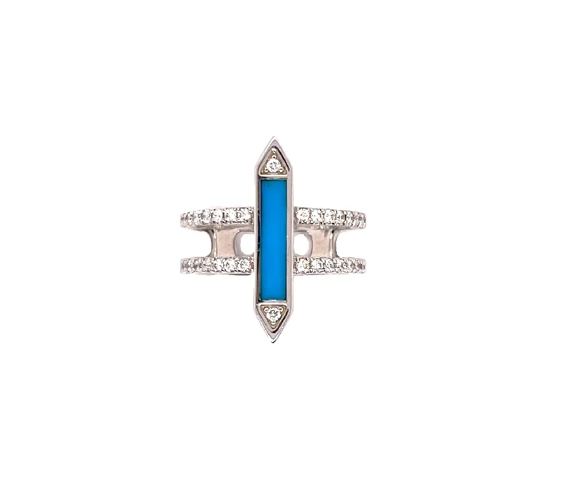 Women's exclusive rings-Turquoise Dagger Ring