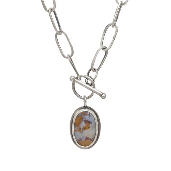 Women's Buddha necklaces-Jasper Stone Canyon From Central California Necklace by Ashley Procopio