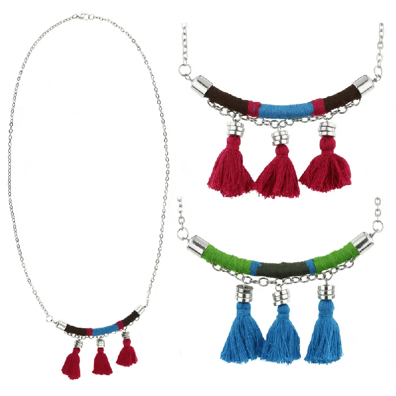 Women's mother-daughter necklaces-Taj Tassel Bar Necklace