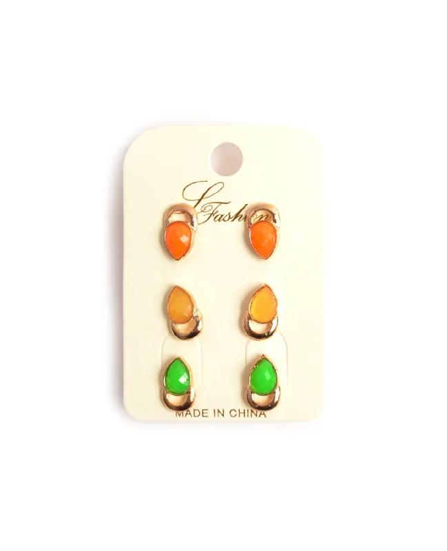 Women's elegant rings-Fresh Colors Earring Set