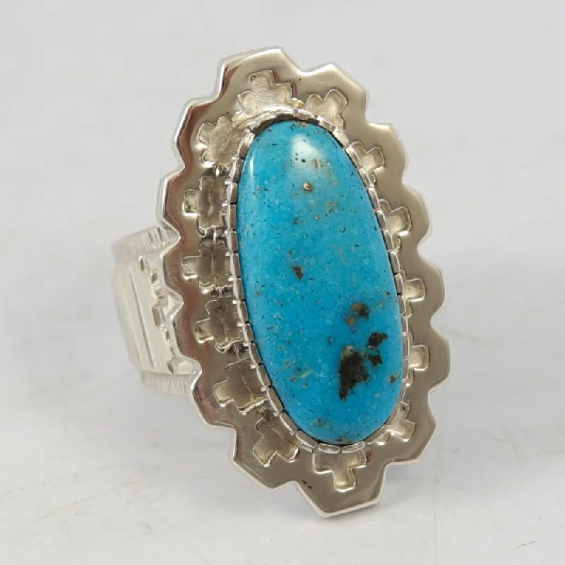 Women's cocktail rings-Morenci Turquoise Ring