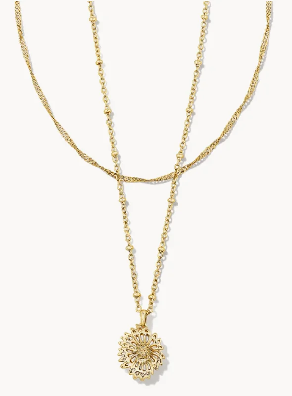 Women's modern design necklaces-Kendra Scott - Brielle Multi Strand Necklace - Gold