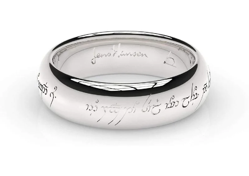 Women's luxury party rings-Little Elvish Love Ring White Gold & Platinum