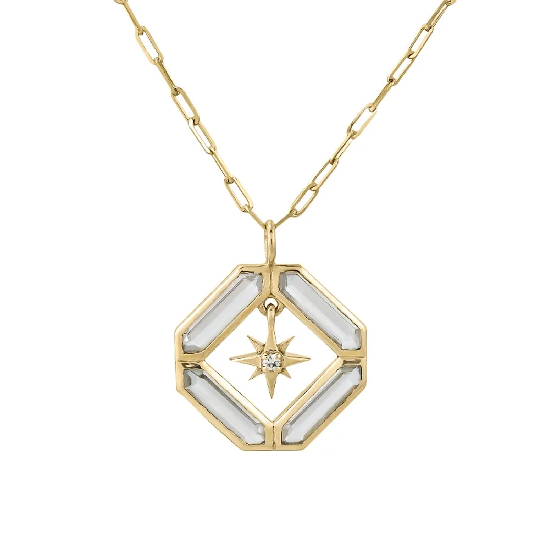 Women's handmade artisan necklaces-Metier 14k Astra Crystal Journey Necklace