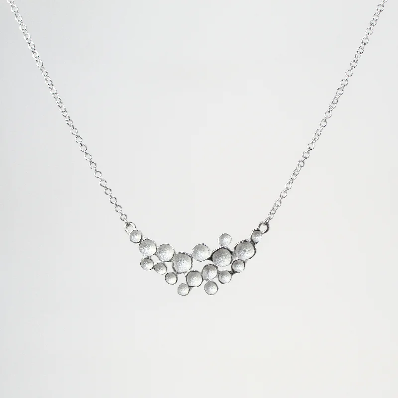 Women's birthstone necklaces-Crescent Champagne Pendant in Sterling Silver by Sarah Richardson