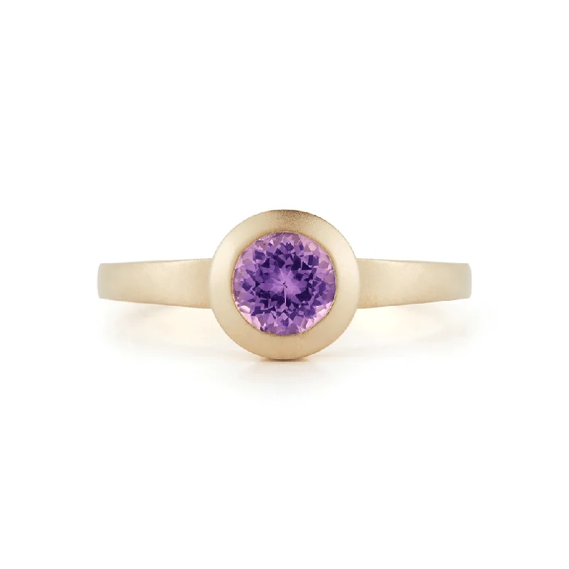 Women's luxury brand rings-Steller Natural Lavender Sapphire Ring