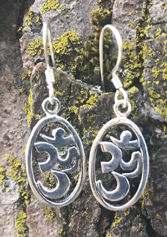 Women's cocktail rings-Sanskrit Om Earring #17