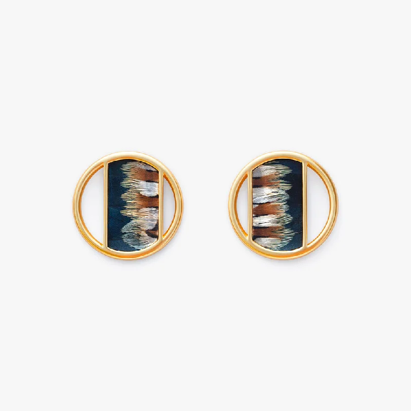 Women's healing crystal rings-Suntrana Circle Earring