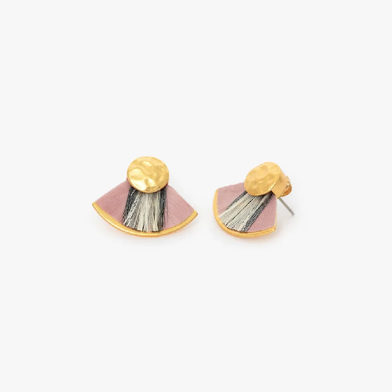 Handmade women's rings-Blushing Bride Stud Earring