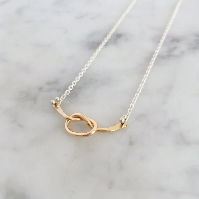 Women's pet memorial necklaces-NEW! Loveknot Necklace by Shepherd's Run Jewelry