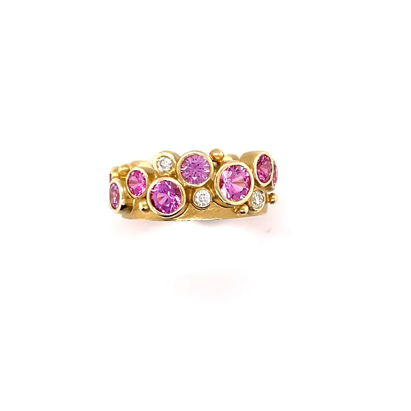 Women's heirloom rings-Pink Confetti Ring