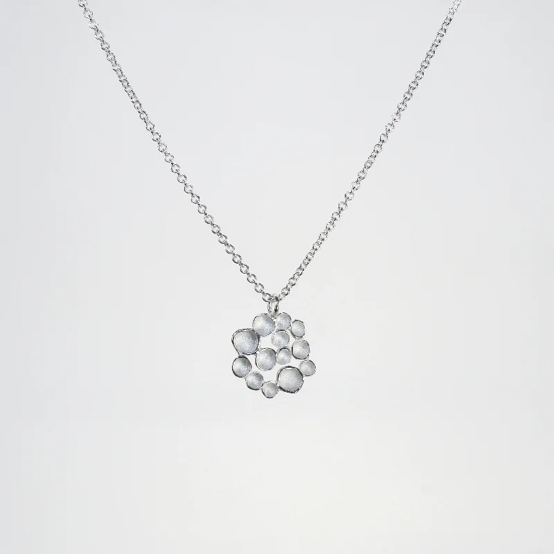 Women's crystal necklaces-Small Champagne Pod Pendant in Sterling Silver by Sarah Richardson