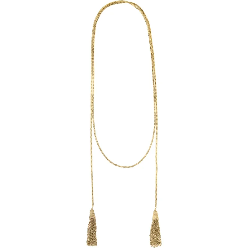 Women's sustainable necklaces-Gia Rope Gold-Tone Necklace