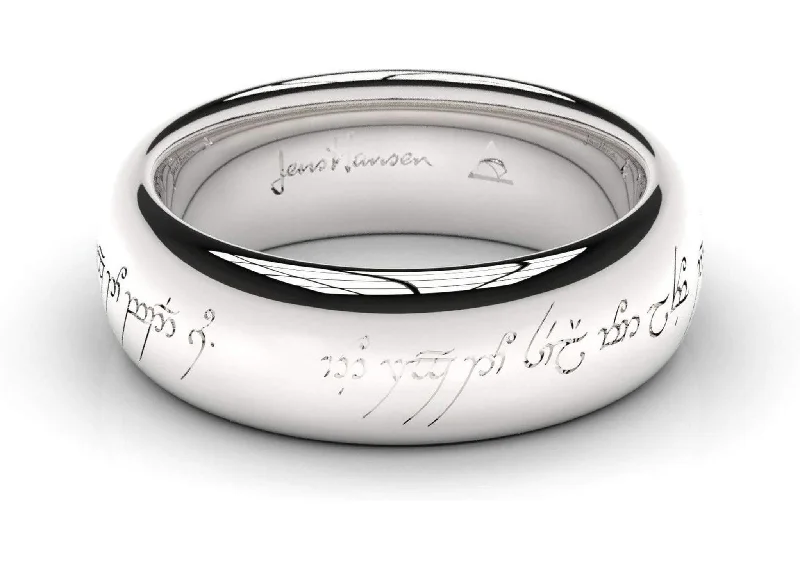 Women's cocktail rings-Elvish Love Ring White Gold & Platinum