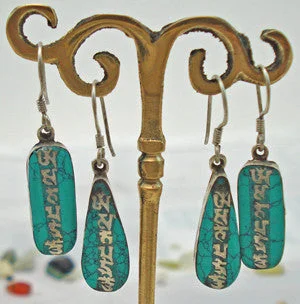 High-end women's rings-Turquoise Earring #13