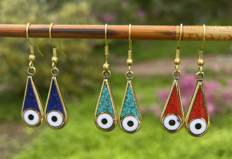 Trendy women's rings-Evil Eye Earring #20