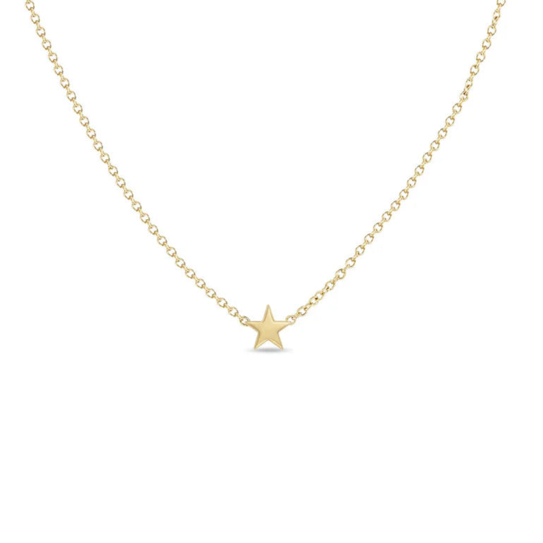 Women's art deco necklaces-Zoe Chicco 14k Midi Bitty Star Necklace