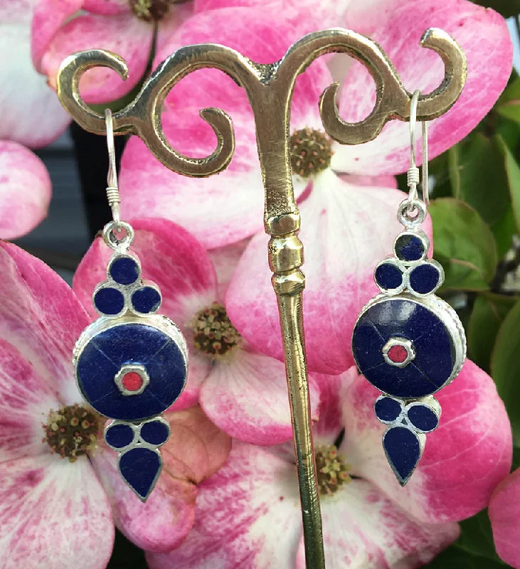 Women's alloy rings-Lapis Earring #5