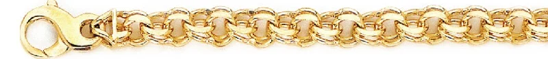 Women's beaded bangles-6.7mm Double Link Bracelet