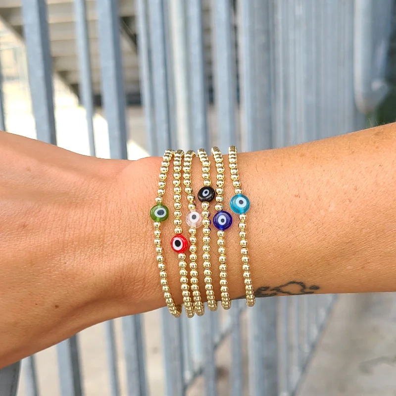 Women's jade bangles-Adriana Evil Eye Bracelet