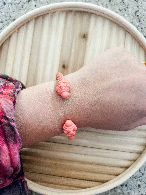 Women's tennis bracelets-Coral Adjustable Bracelet