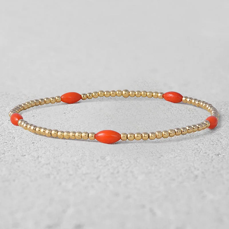 Women's everyday bangles-Kendall Coral Bracelet