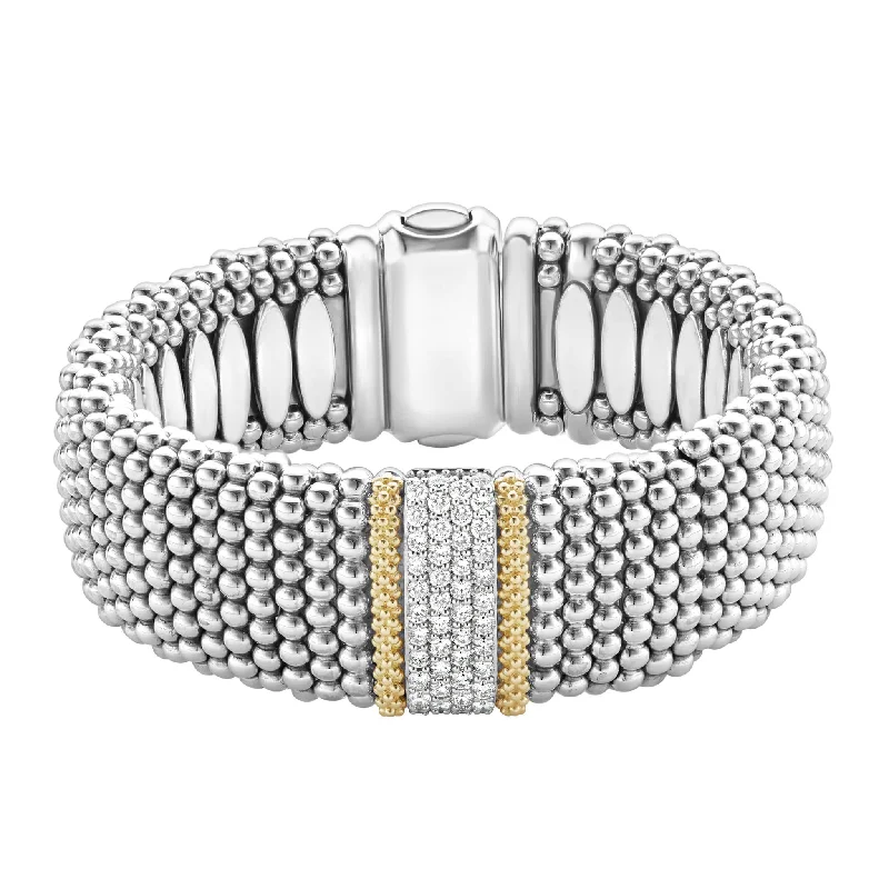 Women's friendship bangles-Caviar Lux Diamond Caviar Bracelet | 23mm