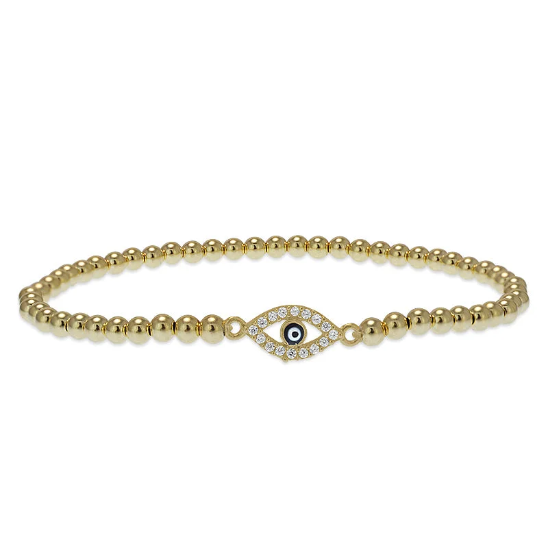 Women's celestial bangles-Peyton Evil Eye Bead Bracelet