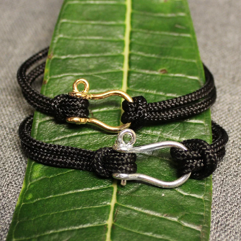 Women's Valentine's Day bangles-Sailor's Shackle Cord Bracelet