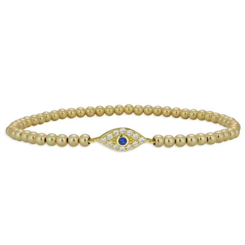 Women's sun bangles-Nevaeh Blue Evil Eye Bead Bracelet