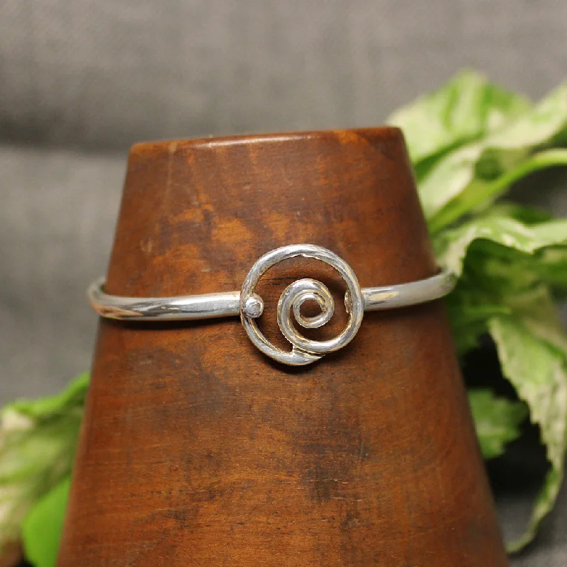 Women's limited edition bangles-Spiral Sterling Silver Child Bracelet