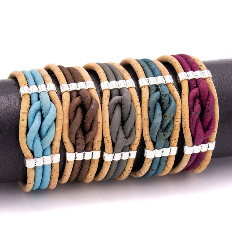 Women's graduation bangles-5units Twisted and Knotted Bracelet for Women Br-463-mix-5