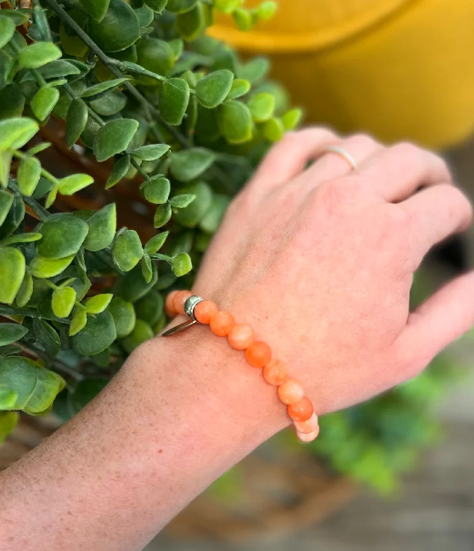 Women's photo bangles-Adventurine Realia by Jen Bracelet