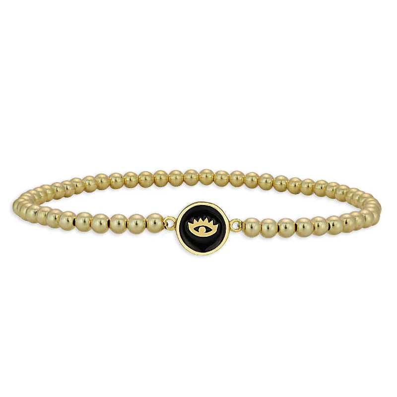 Women's art deco bangles-Jordyn Evil Eye Bead Bracelet