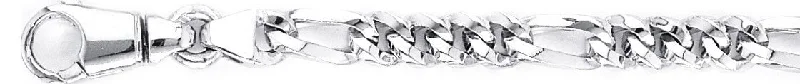 Women's crystal bangles-6.8mm Figaro Link Bracelet