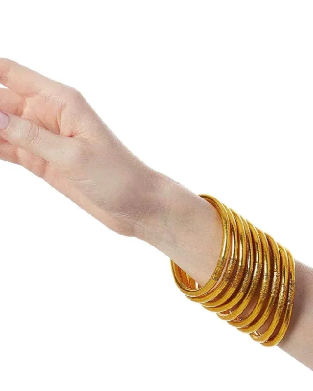 Women's unique bangles-Gold BudhaGirl Bracelets